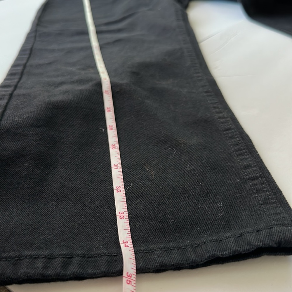 Nasty Gal Black Cropped Straight Leg Jeans Size 8 - Picture 7 of 8